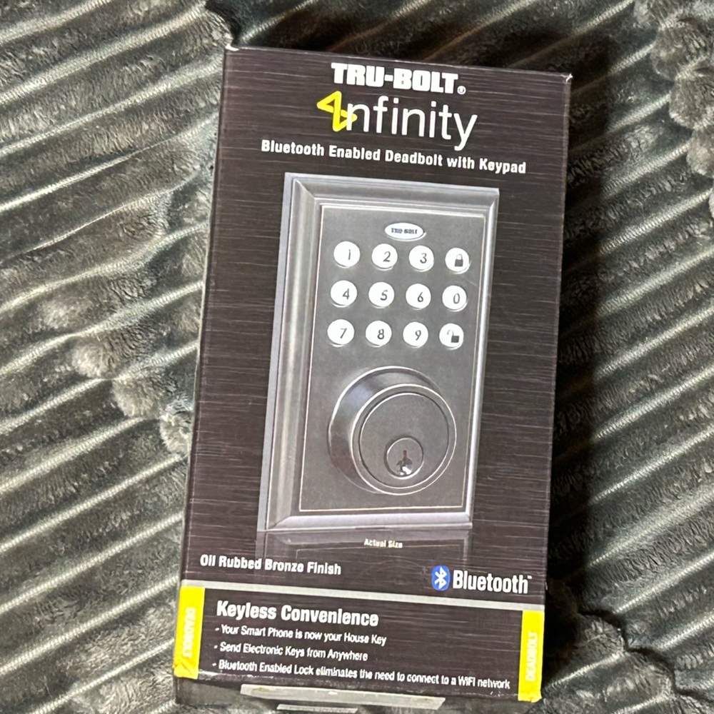 True Bolt Bluetooth enabled deadbolt w/ keypad oil rubbed bronze finish